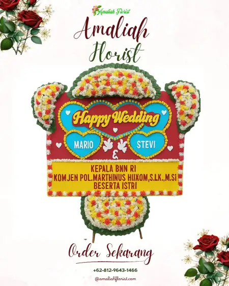 Papan Bunga Pernikahan Mategal